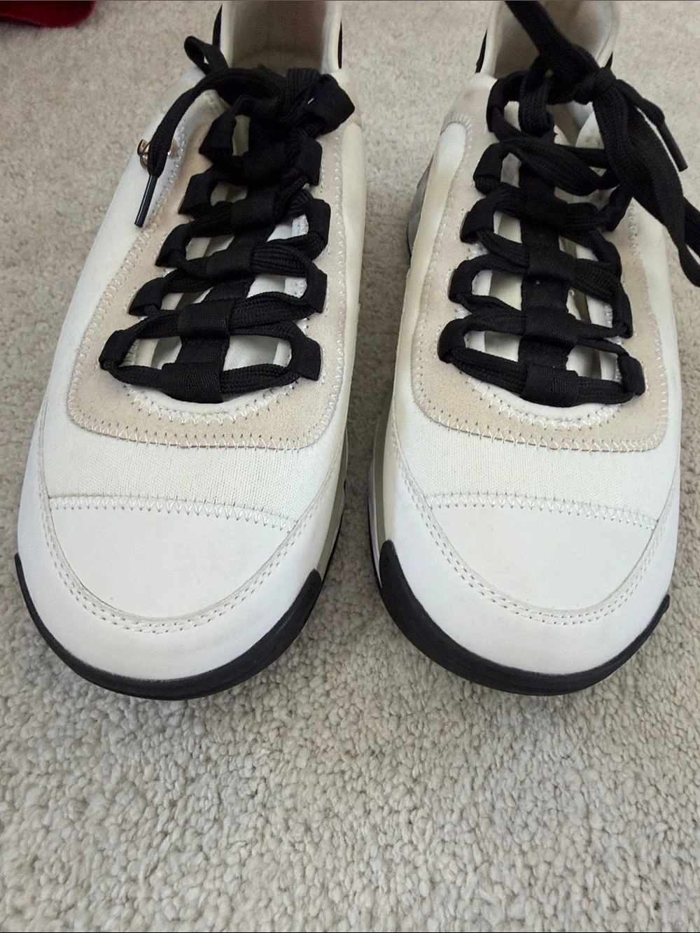 CHANEL Women’s Sneakers in White, Black and Cream